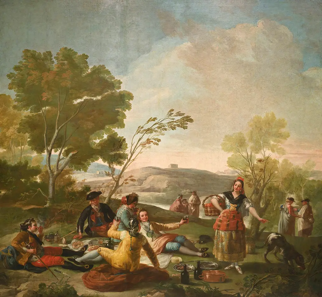 Picnic on the Banks of the Manzanares in Detail Francisco de Goya